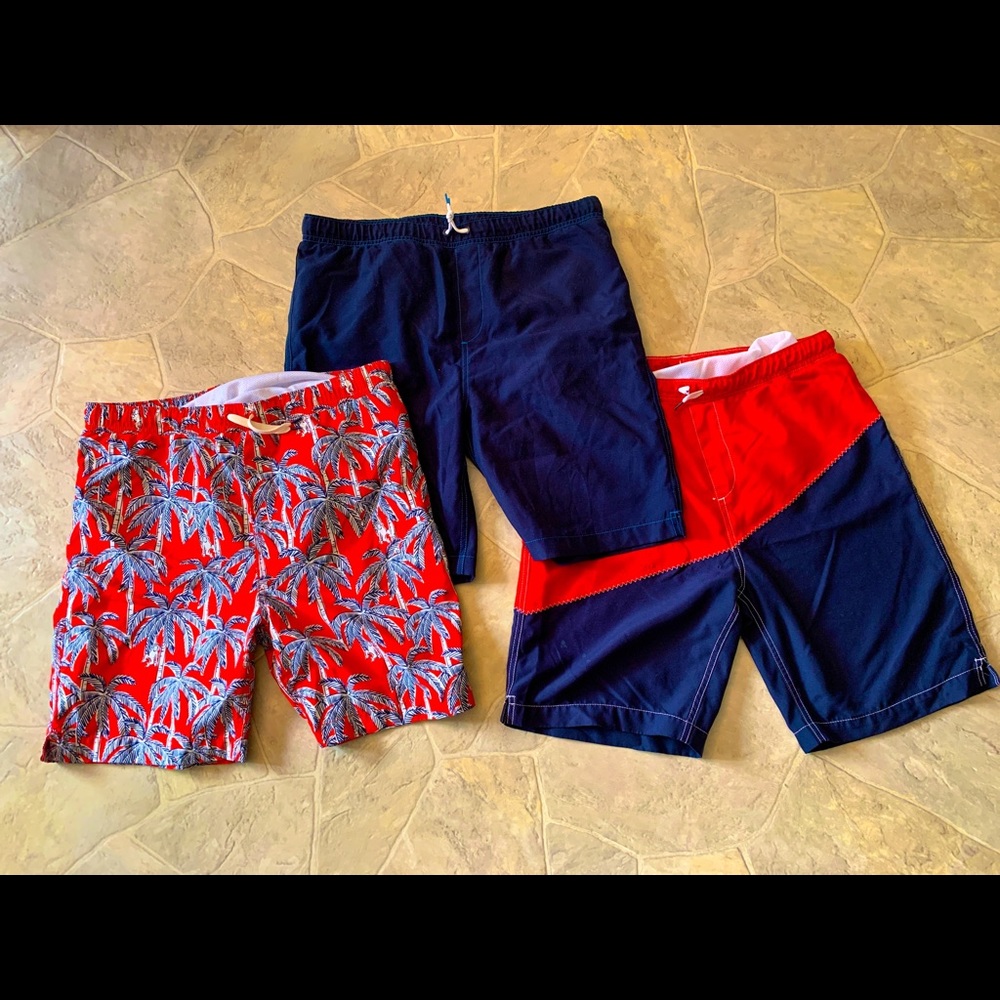 🏖Set of 3 🏝Land’s End Boys Swim Trunks⛱